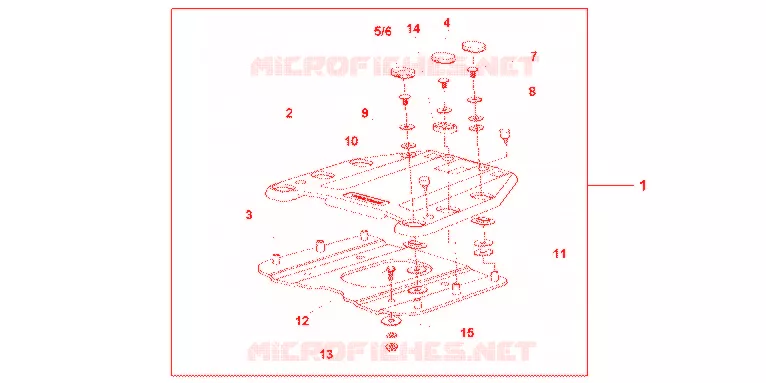 SUPPORT - PLATINE DE TOP CASE Honda SCOOTER 600 SILVERWING 2011  FJS600DB
