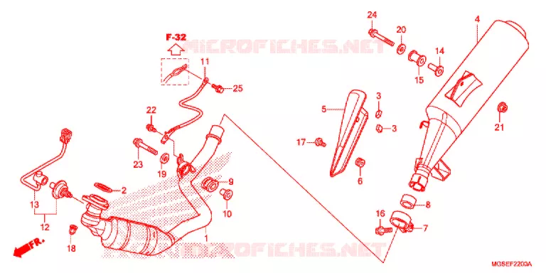 SILENCIEUX D'ECHAPPEMENT Honda MOTO 700 NC 2013  NC700SD