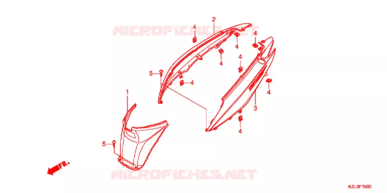 CARENAGE ARRIERE Honda SCOOTER 110 VISION 2015  NSC110MPDE