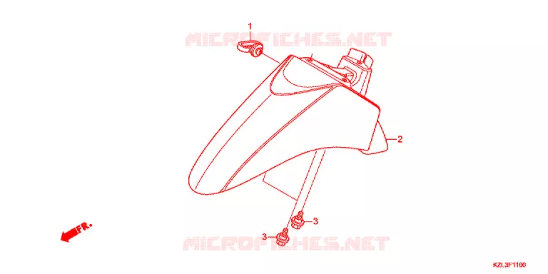 GARDE BOUE AVANT Honda SCOOTER 110 VISION 2015  NSC110MPDE