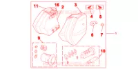 JEU DE VALISES 29L pour Honda INTEGRA 700 MATT BLACK de 2013