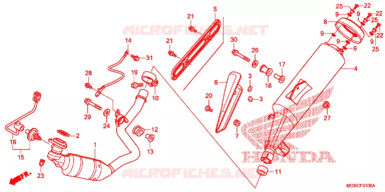 SILENCIEUX D'ECHAPPEMENT Honda MOTO 700 INTEGRA 2013  NC700DD