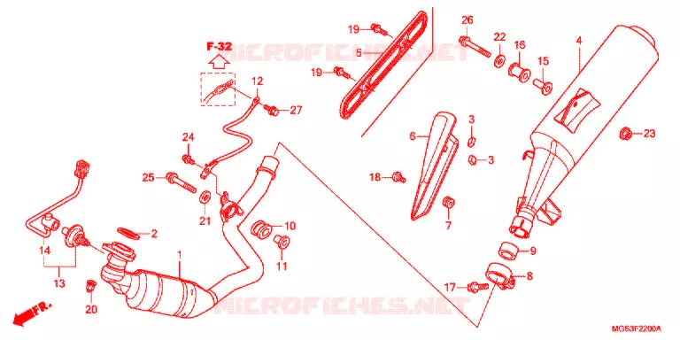 SILENCIEUX D'ECHAPPEMENT Honda MOTO 700 NC 2013  NC700XDD