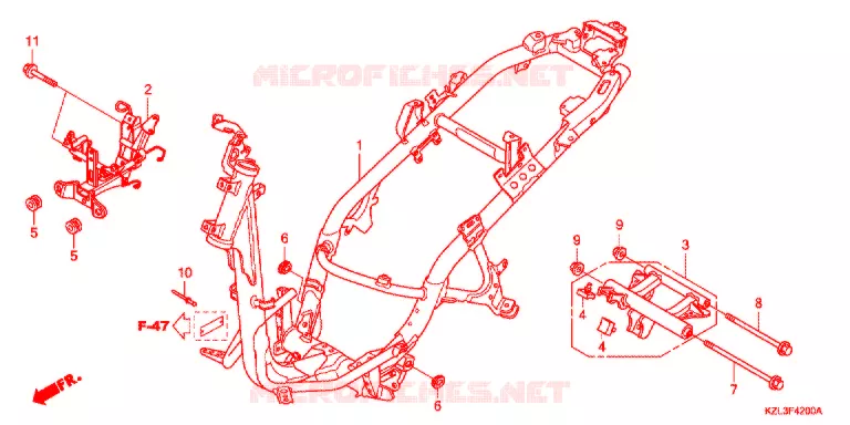 CADRE Honda SCOOTER 110 VISION 2013  NSC110E