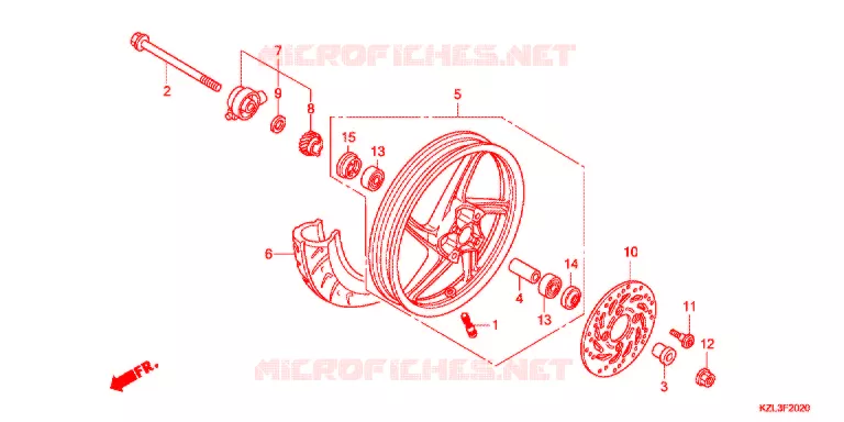 ROUE AVANT Honda SCOOTER 110 VISION 2015  NSC110E