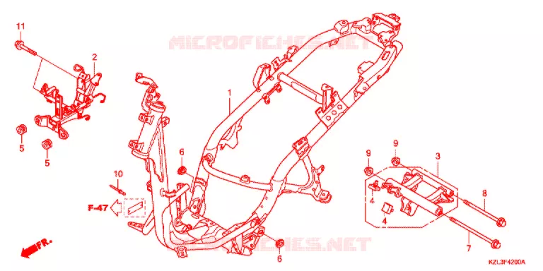 CADRE Honda SCOOTER 110 VISION 2012  NSC110WHB