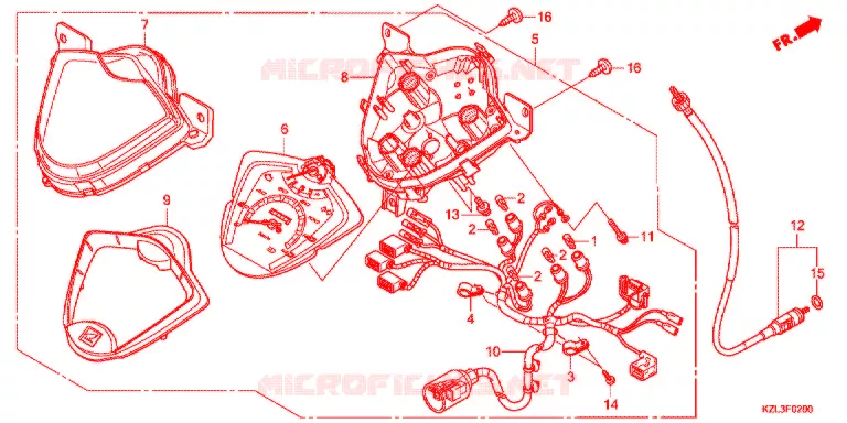COMPTEUR Honda SCOOTER 110 VISION 2011  NSC110WHB