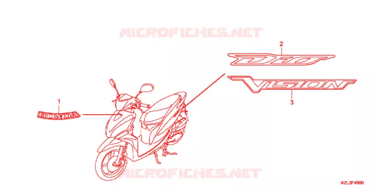 AUTOCOLLANTS Honda SCOOTER 110 DIO 2013  NSC110WHD