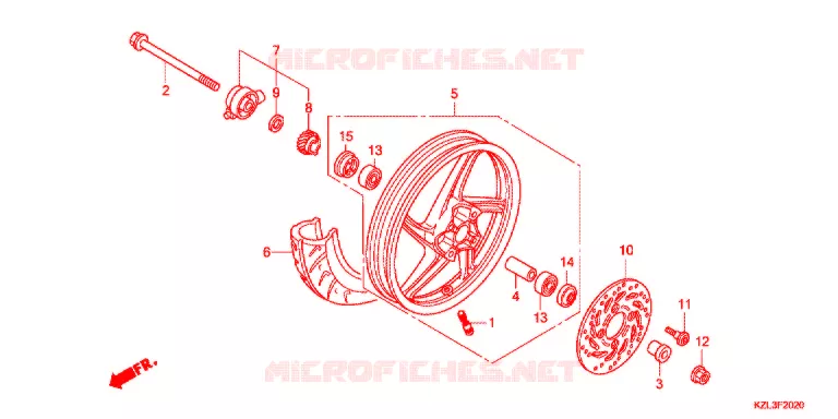 ROUE AVANT Honda SCOOTER 110 DIO 2015  NSC110WHD