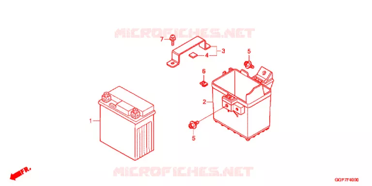 BATTERIE (NSC50/MPD/WH) Honda SCOOTER 50 VISION 2017  NSC50MPDE
