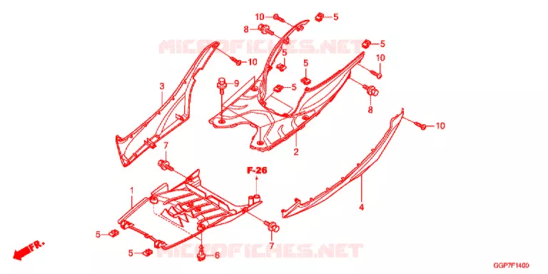 MARCHE PIEDS (NSC50/MPD/WH) Honda SCOOTER 50 VISION 2015  NSC50MPDE