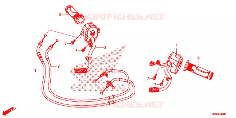 COMMODO - LEVIER - CABLE Honda SCOOTER 300 FORZA 2016  NSS300D