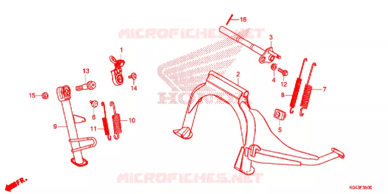 BEQUILLE Honda SCOOTER 300 FORZA 2017  NSS300AD