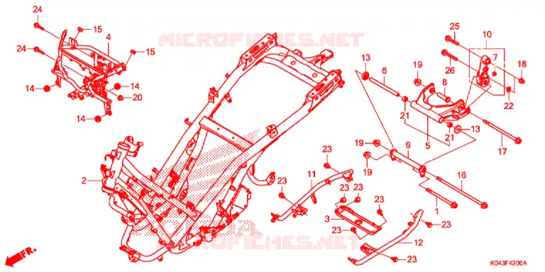 CADRE Honda SCOOTER 300 FORZA 2015  NSS300AD