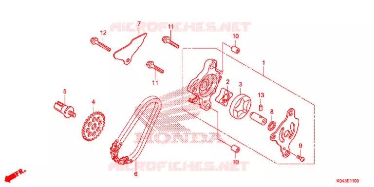 POMPE A HUILE Honda SCOOTER 300 FORZA 2013  NSS300AD