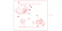 TOP CASE 45L SHASTA WHITE pour Honda DEAUVILLE 700 de 2011