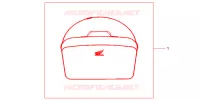 SAC INTERIEUR DE TOP CASE pour Honda DEAUVILLE 700 de 2011