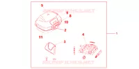 TOP CASE 45L SHASTA WHITE pour Honda DEAUVILLE 700 de 2011