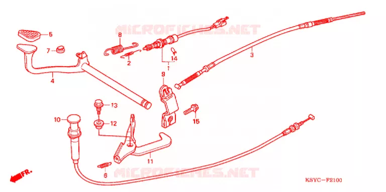 PEDALE DE FREIN (SC1255,6,8) Honda SCOOTER 125 ELITE 2006  SC1254SH5