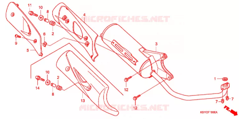 SILENCIEUX D'ECHAPPEMENT (SC1255,6,8) Honda SCOOTER 125 ELITE 2007  SC1255SH6