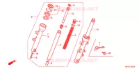 FOURCHE (SC125A) pour Honda SC 125 RED de 2010