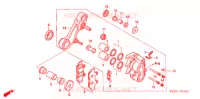 ETRIER DE FREIN AVANT (SC1255,6,8) pour Honda ELITE 125 de 2009