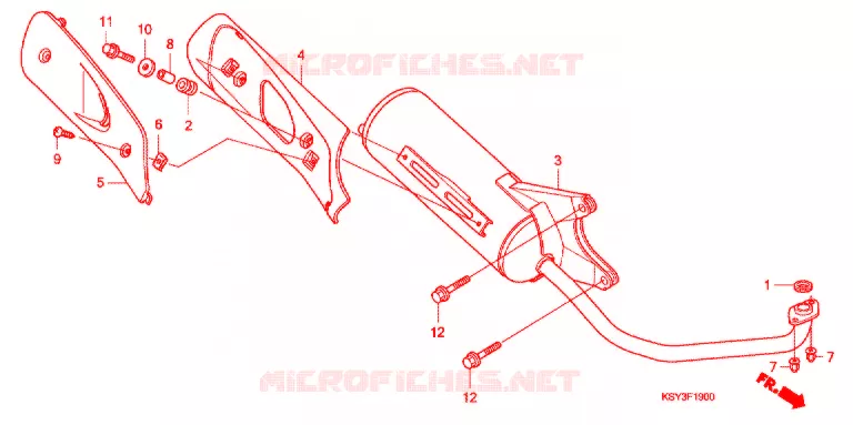 SILENCIEUX D'ECHAPPEMENT Honda SCOOTER 125 ELITE 2014  SC125SHD