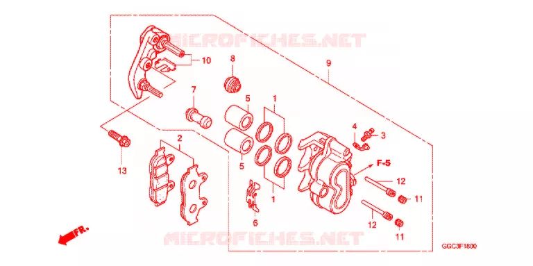 ETRIER DE FREIN AVANT Honda SCOOTER 110 SPACY 2012  SCR1104WHC