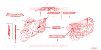 AUTOCOLLANTS pour Honda SH 125 ABS SPECIAL 2F de 2013