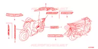 AUTOCOLLANTS pour Honda SH 125 ABS STANDARD de 2013