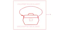 SAC INTERIEUR DE TOP CASE pour Honda SH 125 ABS D TOP BOX de 2013