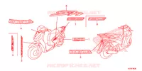 AUTOCOLLANTS pour Honda SH 125 SPECIAL 3ED de 2013