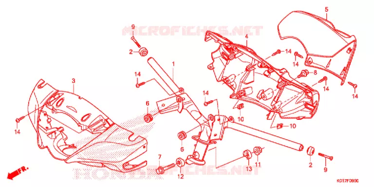 GUIDON - CARENAGE Honda SCOOTER 125 SH 2013  SH125D
