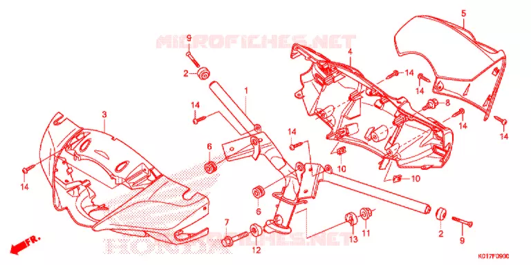 GUIDON - CARENAGE Honda SCOOTER 125 SH 2013  SH125D