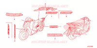 AUTOCOLLANTS pour Honda SH 125 D SPECIAL 3ED de 2013