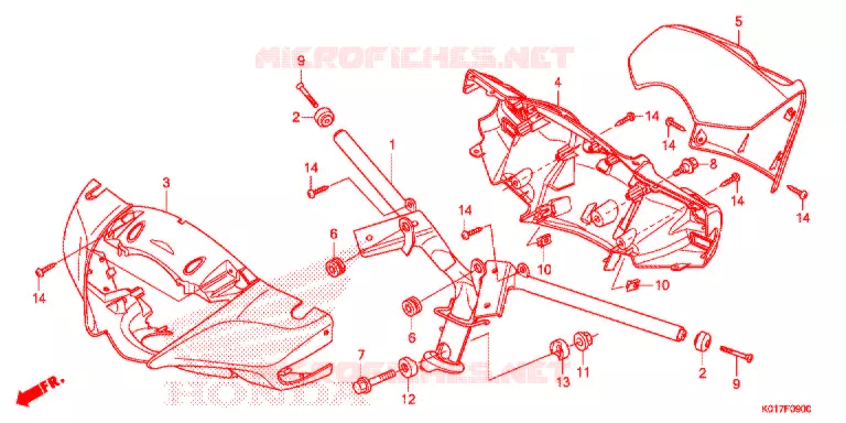 GUIDON - CARENAGE Honda SCOOTER 125 SH 2013  SH125DD