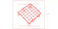 FILET BAGAGES NOIR pour Honda SH 150 ABS D de 2013