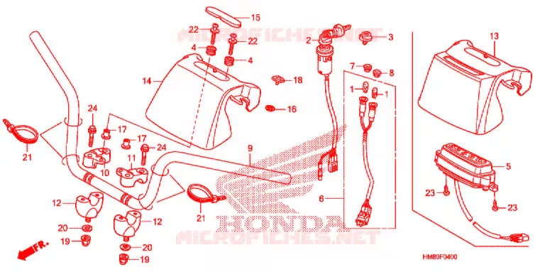 GUIDON Honda ATV 250 FOURTRAX 2011  TRX250TEB