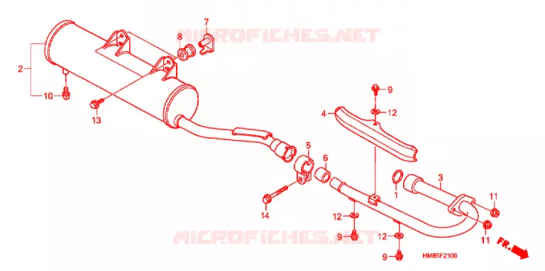 SILENCIEUX D'ECHAPPEMENT Honda ATV 250 FOURTRAX 2012  TRX250TEC