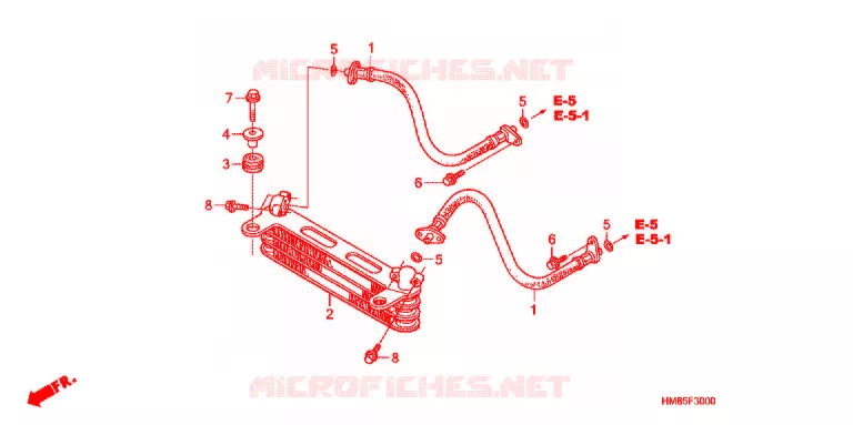 RADIATEUR D'HUILE Honda ATV 250 FOURTRAX 2012  TRX250TEC