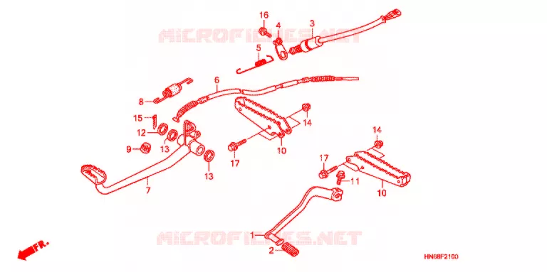 PEDALE - REPOSE PIED Honda ATV 250 FOURTRAX 2013  TRX250XD