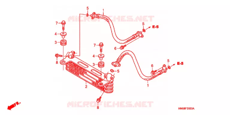 RADIATEUR D'HUILE Honda ATV 250 FOURTRAX 2013  TRX250XD
