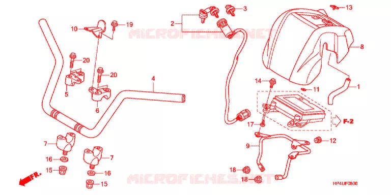 GUIDON Honda ATV 420 FOURTRAX 2011  TRX420FEB