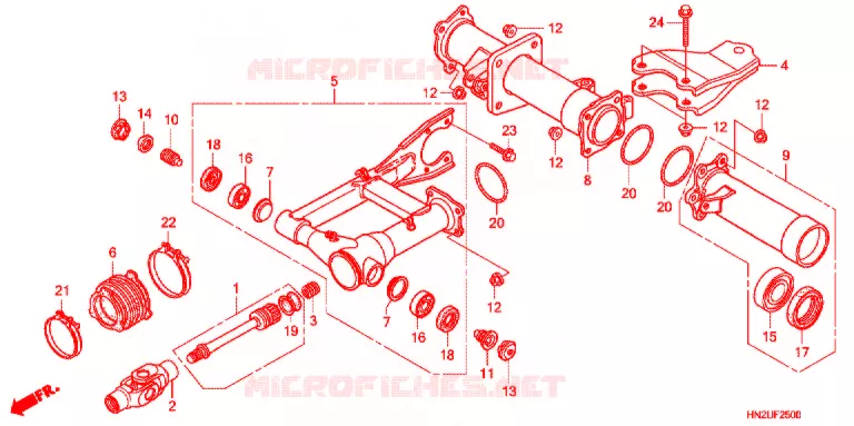 BRAS OSCILLANT Honda ATV 500 FOURTRAX 2013  TRX500FPAD