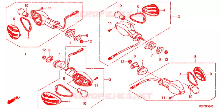 CLIGNOTANT Honda MOTO 800 CROSSRUNNER 2013  VFR800XD