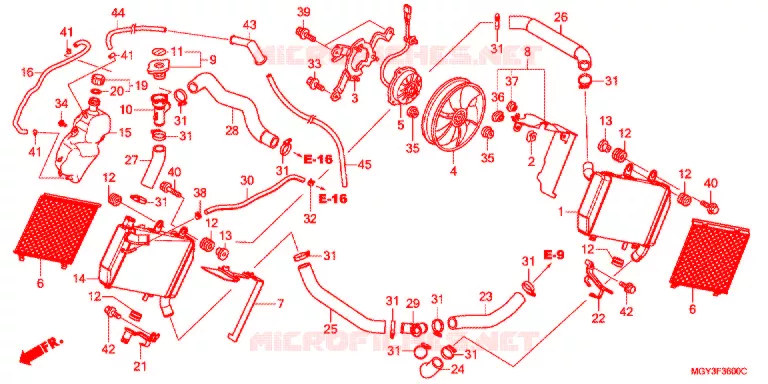 RADIATEUR Honda MOTO 800 CROSSRUNNER 2014  VFR800XD