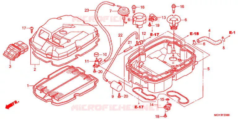 FILTRE A AIR Honda MOTO 800 CROSSRUNNER 2014  VFR800XD