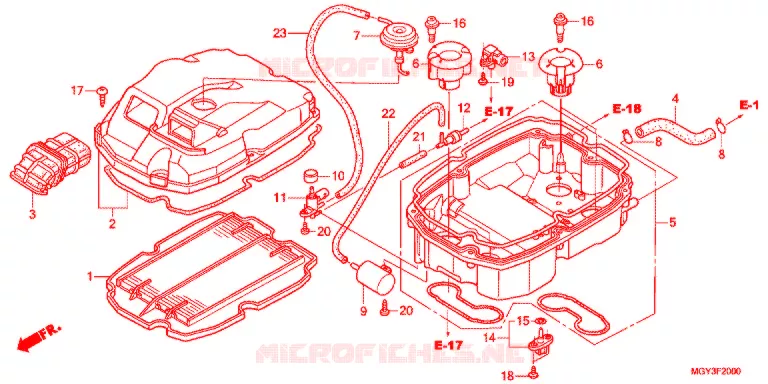 FILTRE A AIR Honda MOTO 800 CROSSRUNNER 2013  VFR800XD