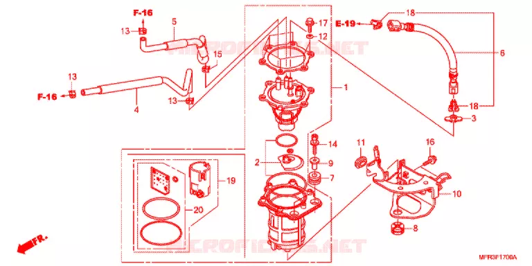 POMPE A ESSENCE Honda MOTO 1300 VT 2010  VT1300CXA