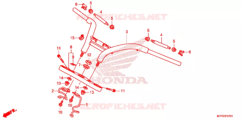 GUIDON - TE DE FOURCHE (VT1300CXA) Honda MOTO 1300 VT 2013  VT1300CXAD